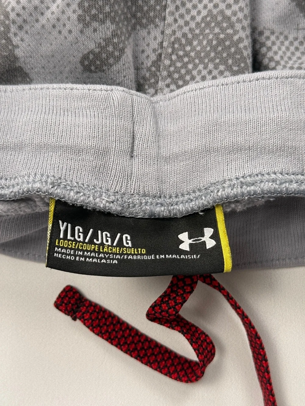 Under Armour Gray Camouflage Joggers Athletic Wear - Boys Large